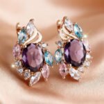 Champagne Gold Egg-Shaped Earrings