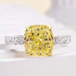 Two-tone Cushion Cut Yellow Gemstone - Image 3
